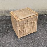 Vintage rattan chest