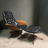 Iconic "Mr. Chair" Armchair & Ottoman – George Mulhauser for Plycra