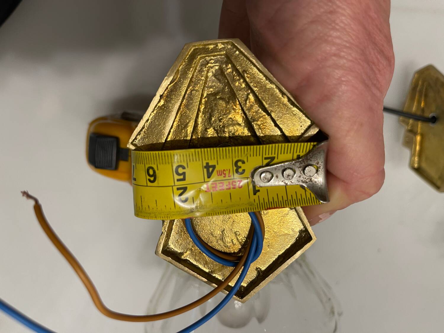 Murano Glass Brass Sconces Set of 2 1960’s