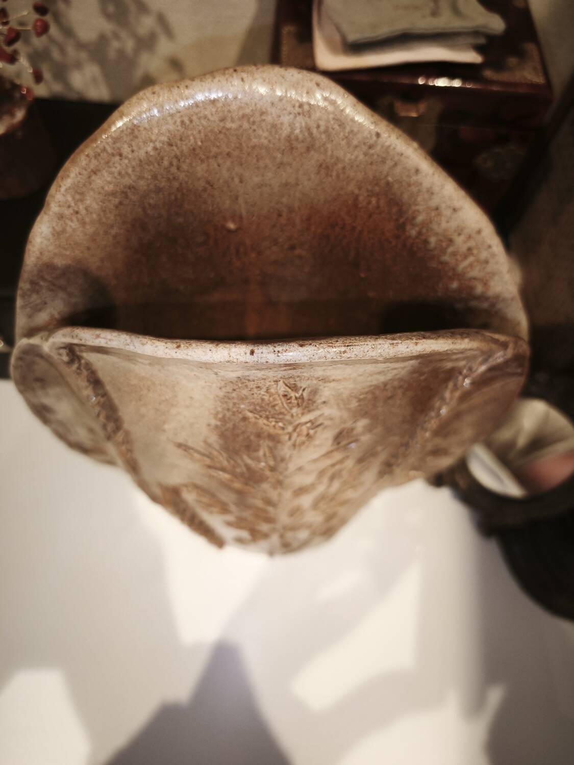 Stoneware vase signed Bodin – French artisanal ceramics (1960s)