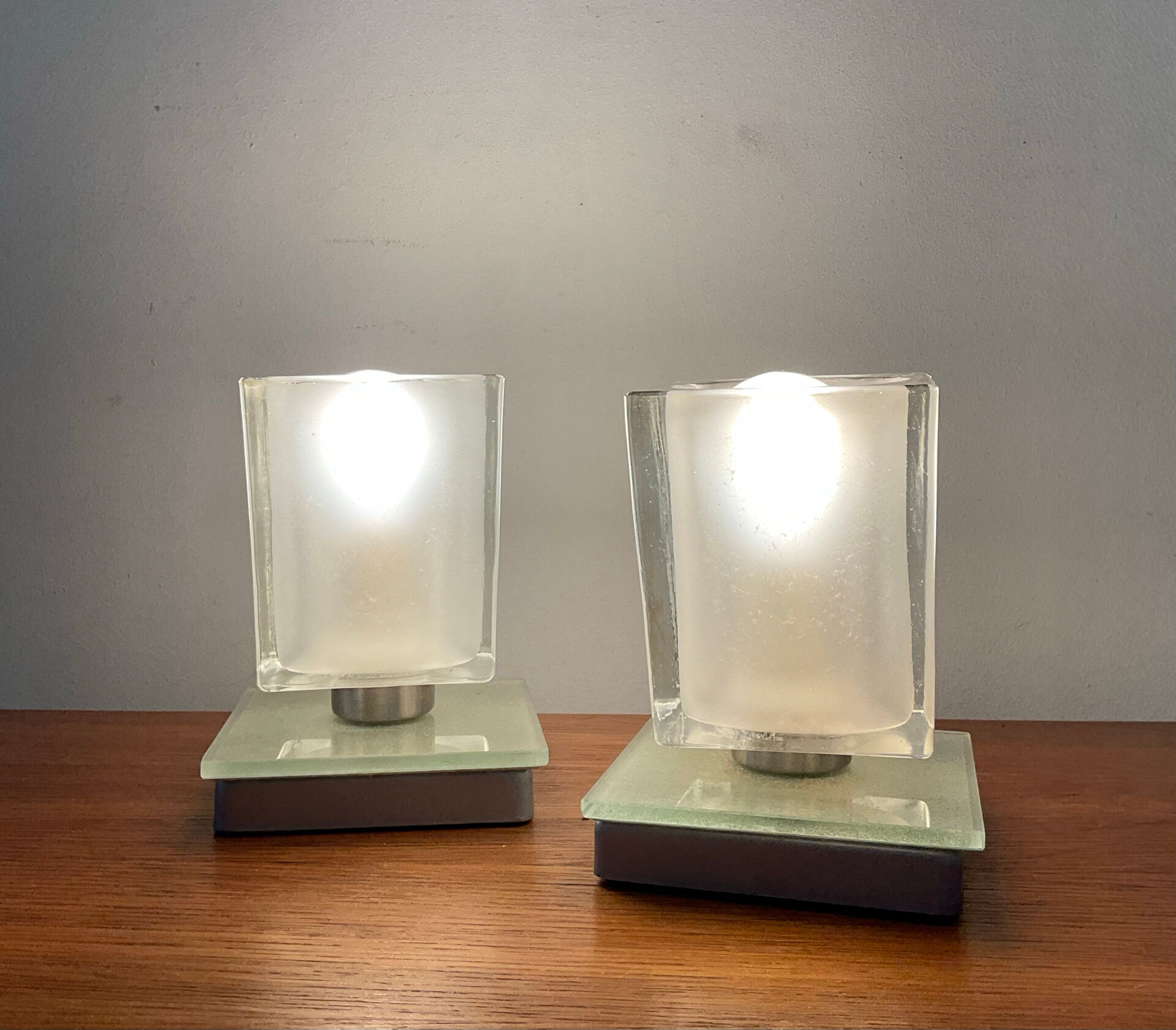 Pair of Ice Cube lamps from the 80s-90s.