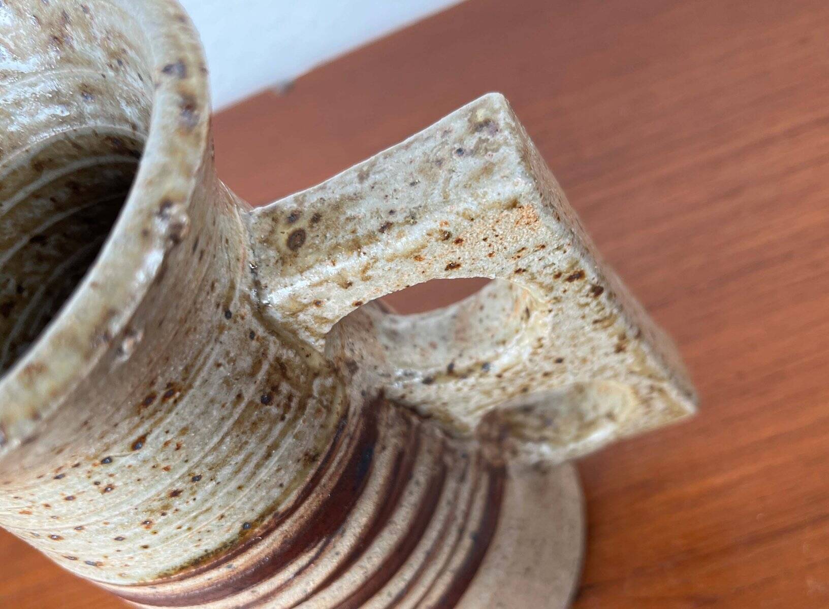 Danish modern studio pottery vase by Tue Poulsen for Tue Keramik, 1960.
