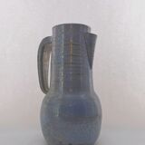 Large Stoneware Ceramic Pitcher Signed Drillon 50's