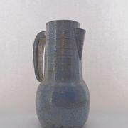Large Stoneware Ceramic Pitcher Signed Drillon 50's