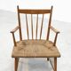 1950's dutch rattan and oak lounge / easy chair