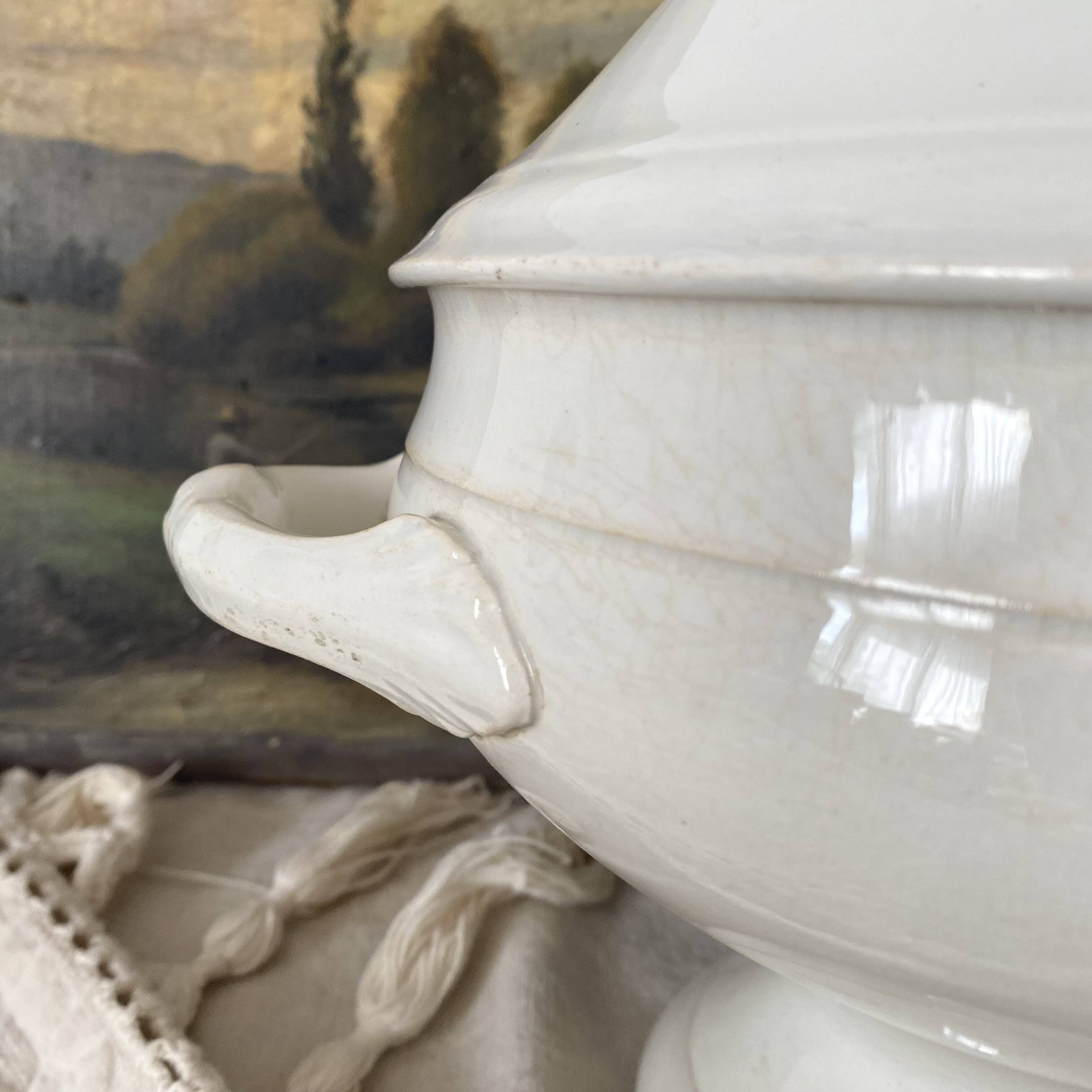 Antique St Amand soup tureen