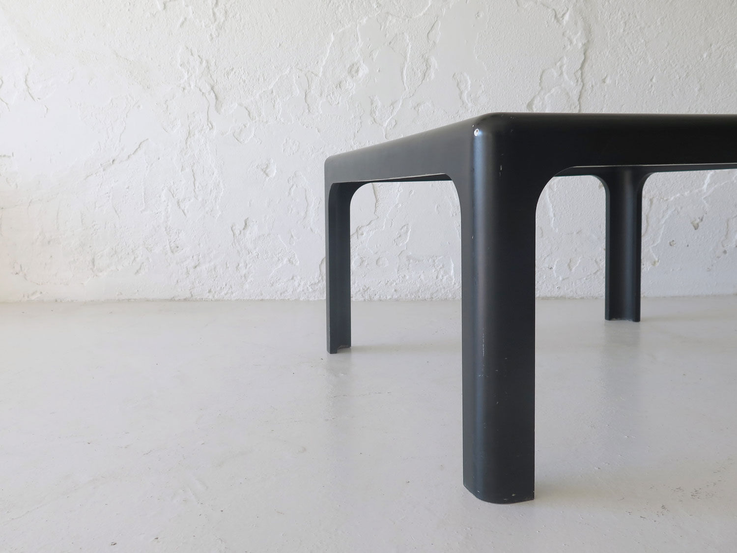 Italian glass top coffee table, 1970s