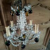 Golden bronze chandelier with fruit pendants