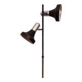 Floor lamp with 3 chrome and black spotlights dlg Cosack and Hustadt leuchten