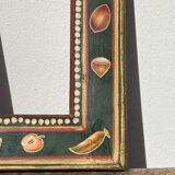 Hand-painted wooden frame with fruit decoration