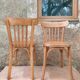 Set of two vintage bistro chairs in curved wood - baumann