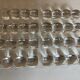 Set of 8 modernist crystal knife rests from the 1940s.