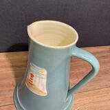 Pitcher, earthenware pitcher with headlight decoration signed Gabriella Railler