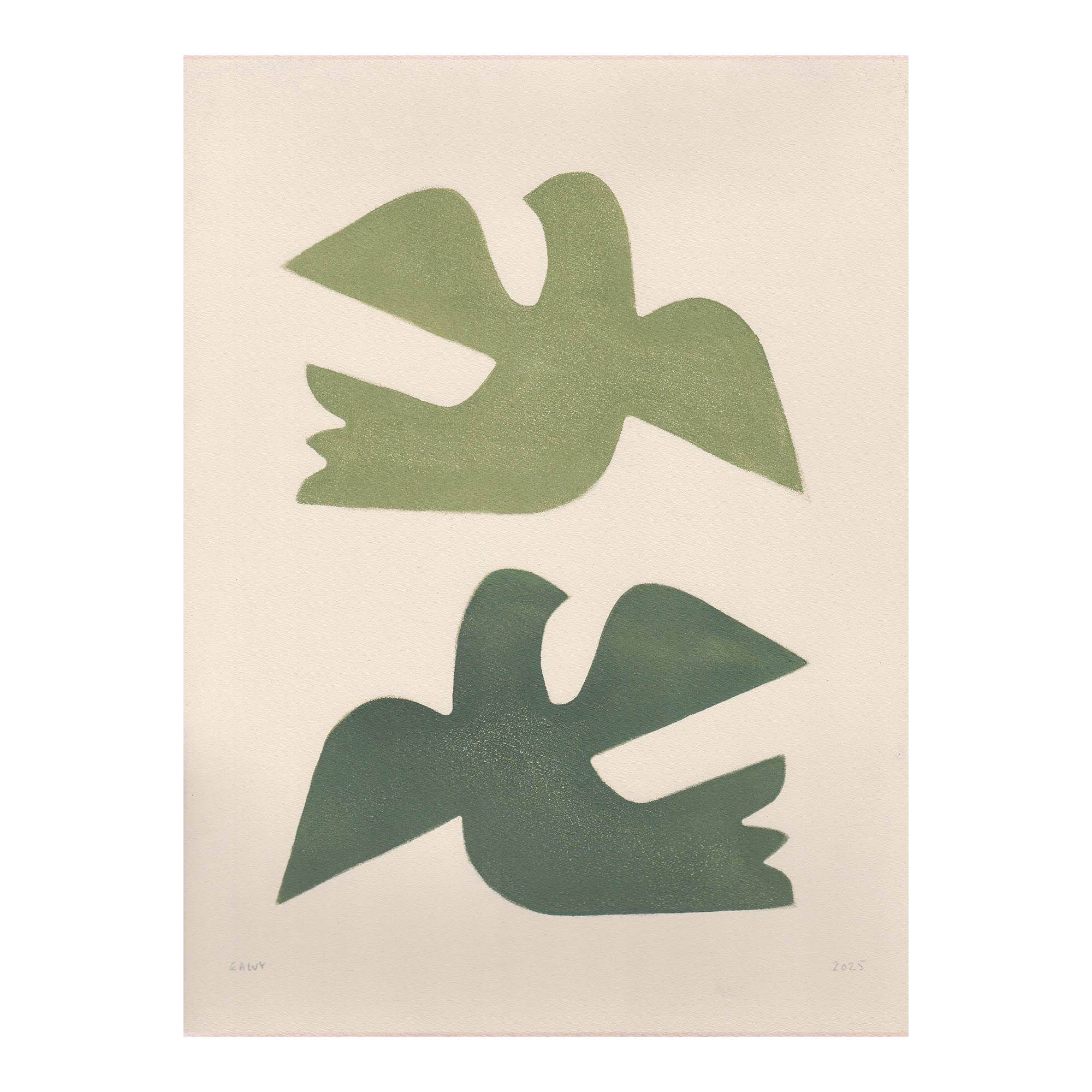 Painting on paper, abstract painting 30x40cm b207 signed eawy