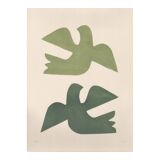 Painting on paper, abstract painting 30x40cm b207 signed eawy