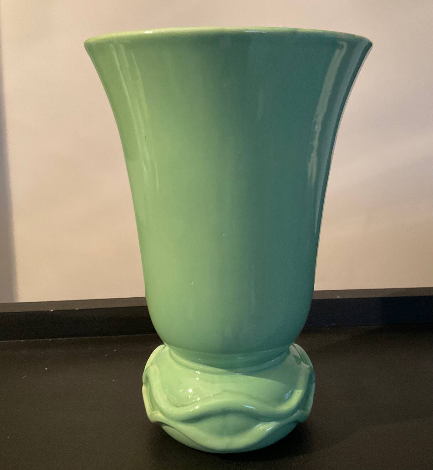 Vintage glazed ceramic vase France