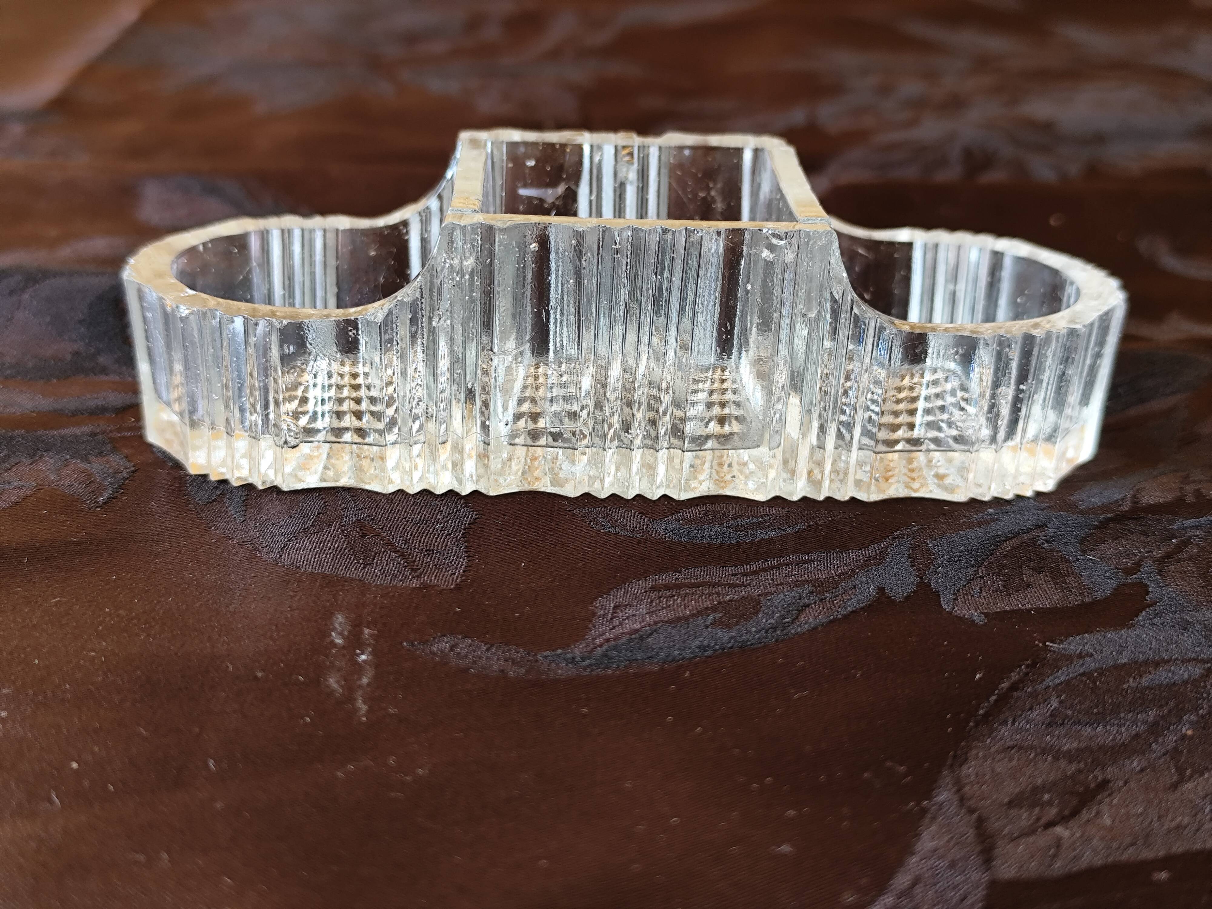 moulded glass salver