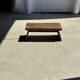 Small low bench in old teak from Indonesia H16 L39
