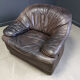 Vintage leather sofa set, 1970s