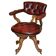 Chaise de capitaine Chesterfield victorienne en cuir