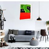 Signed abstract painting