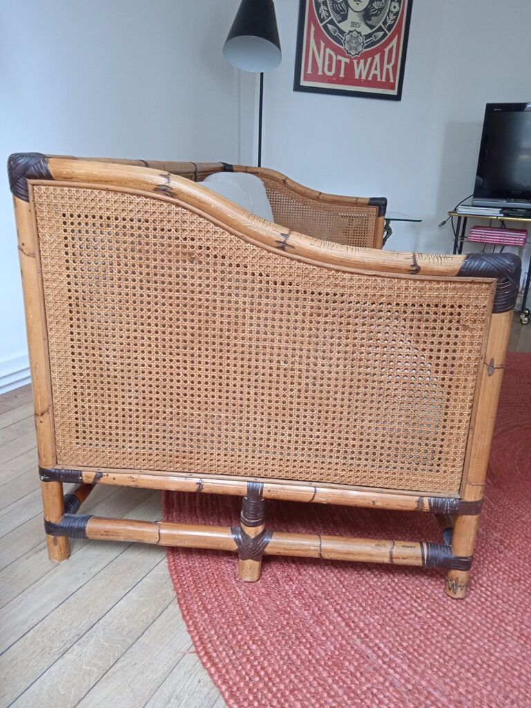 Bamboo & cannage sofa