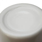 Lot 7 white opal glass jars with vintage airtight lid