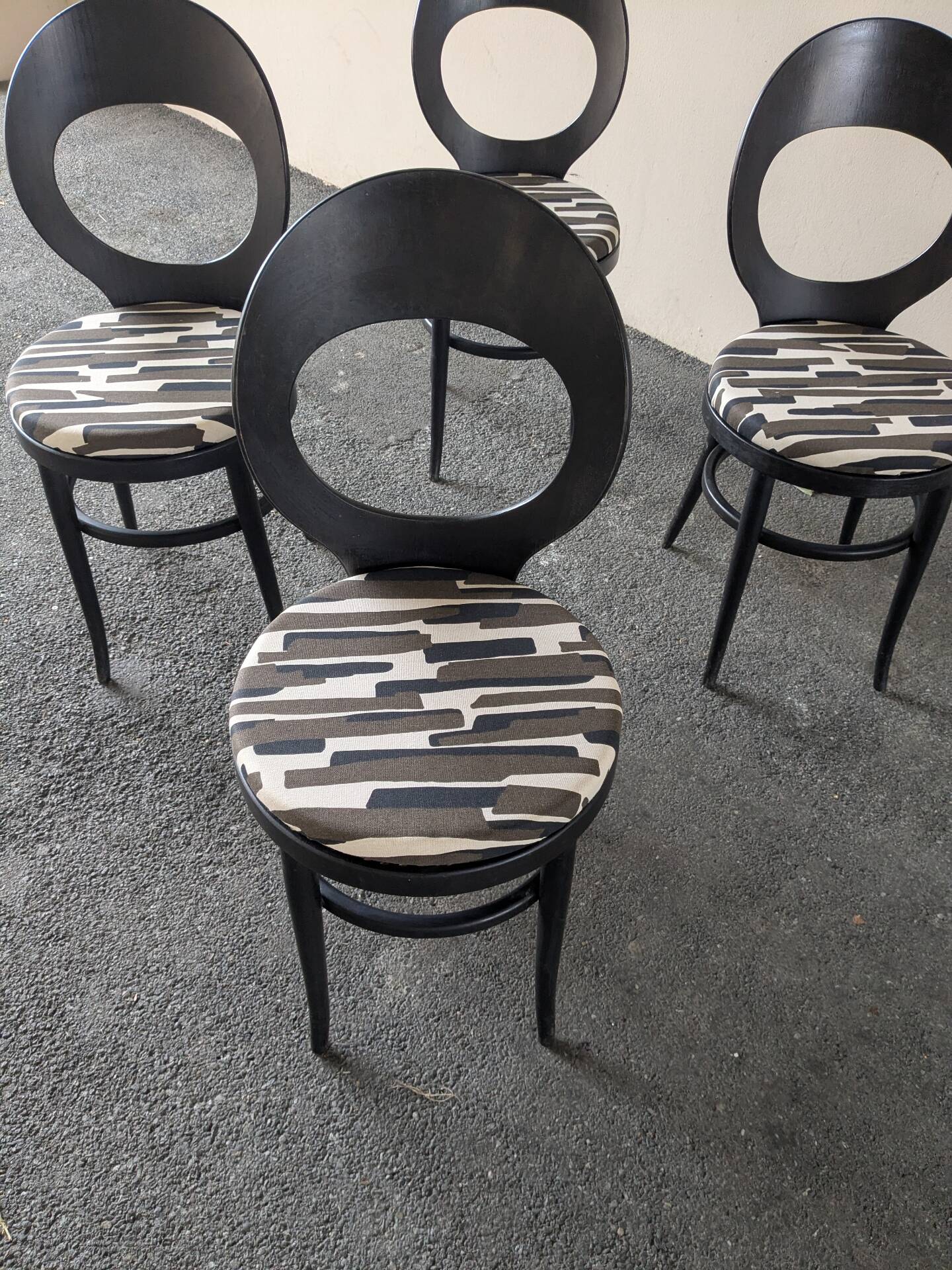 4 chaises Baumann modèle Mouette