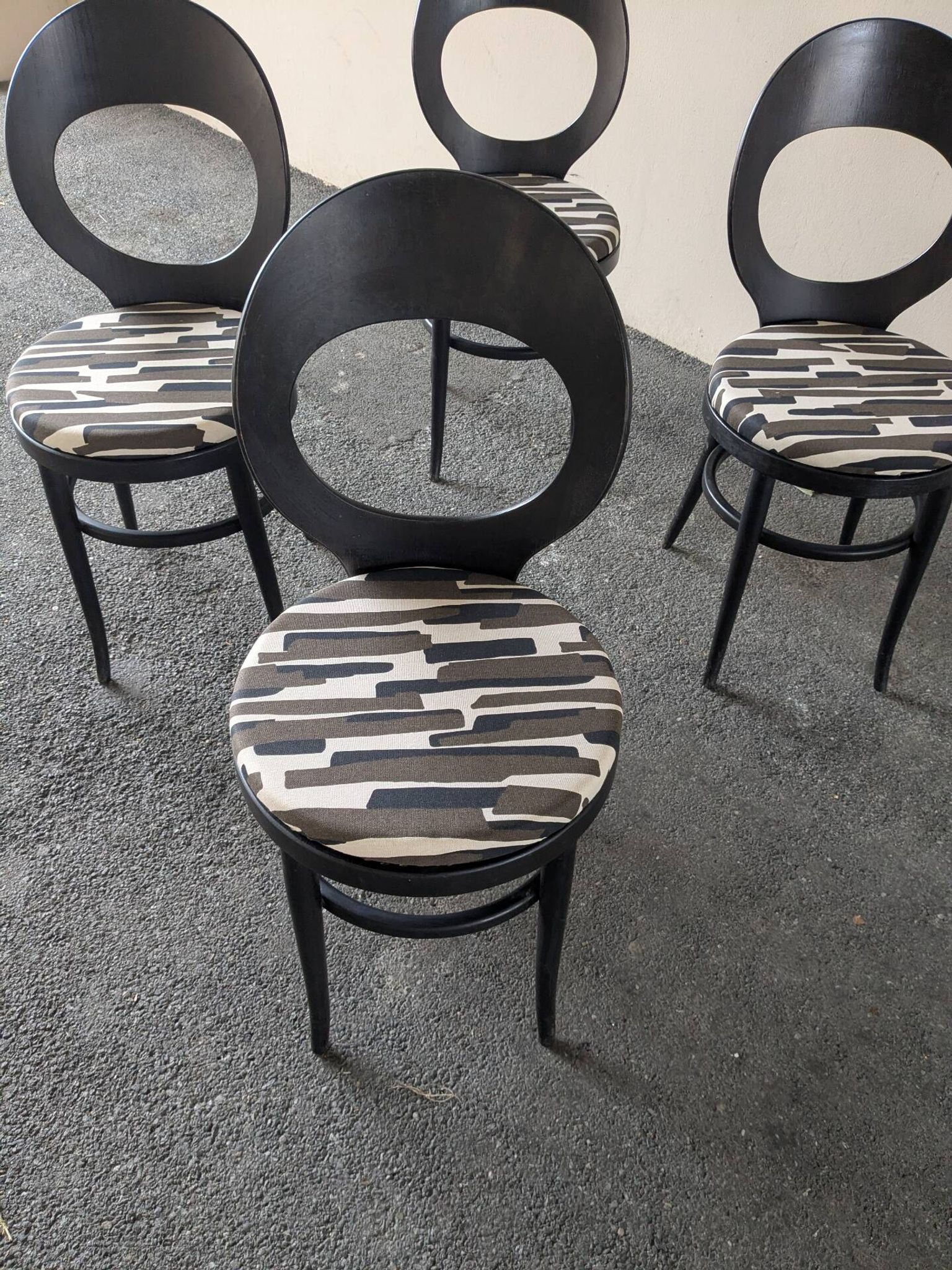 4 chaises Baumann modèle Mouette