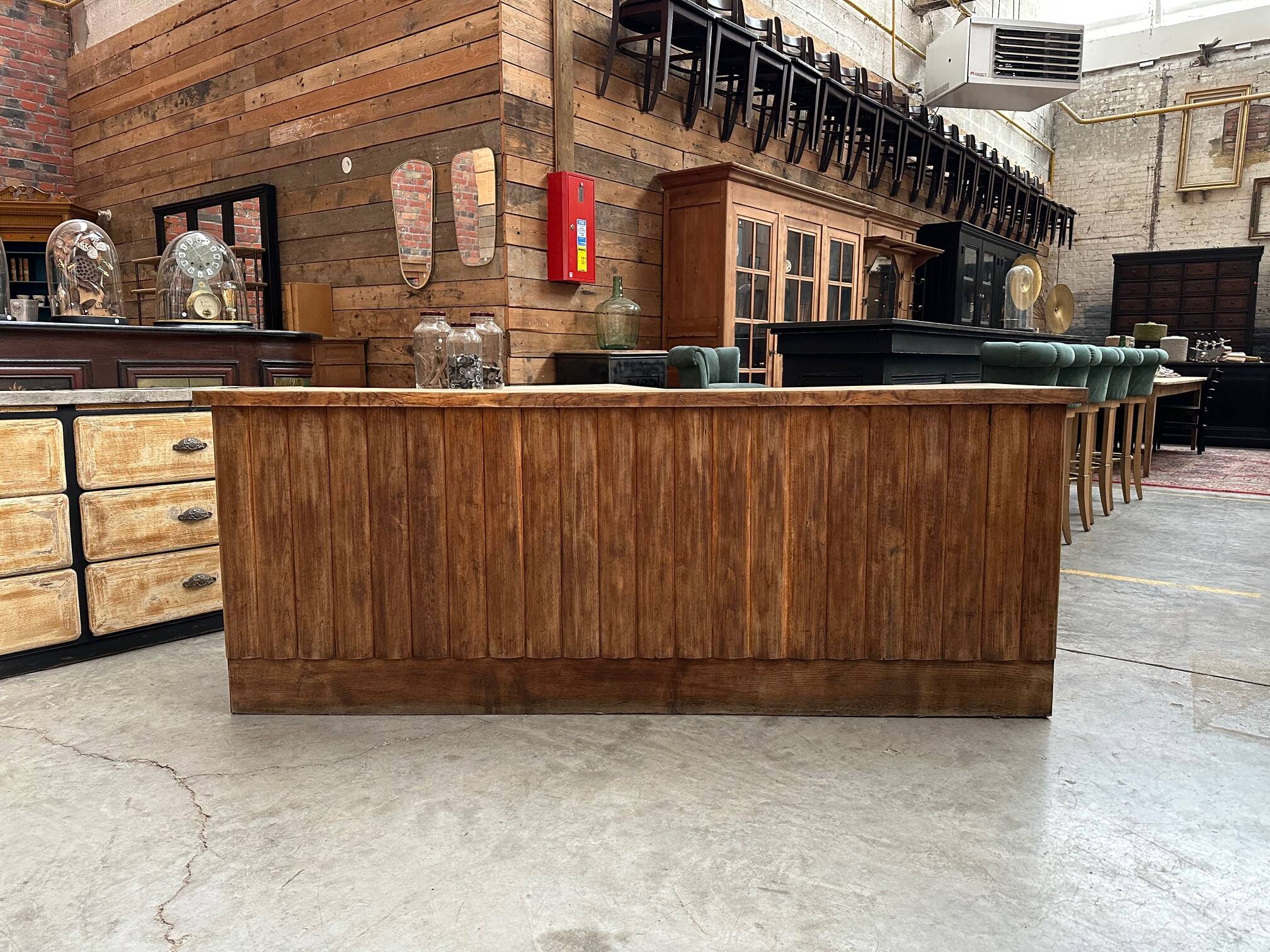 Art Deco counter in solid oak