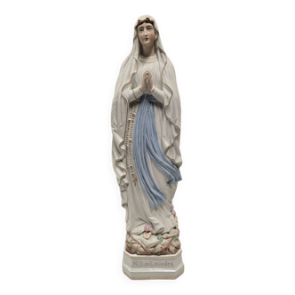 Ancienne vierge en porcelaine,  48cms de H