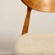 Modern chair Scandinavian design light wood natural Lin fabric mid century modern design