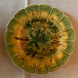 Lot of 7 old dessert plates in Sarreguemines barbotine