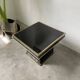 Black lacquer and brass console coffee table
