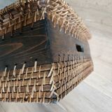 Wooden and wicker top
