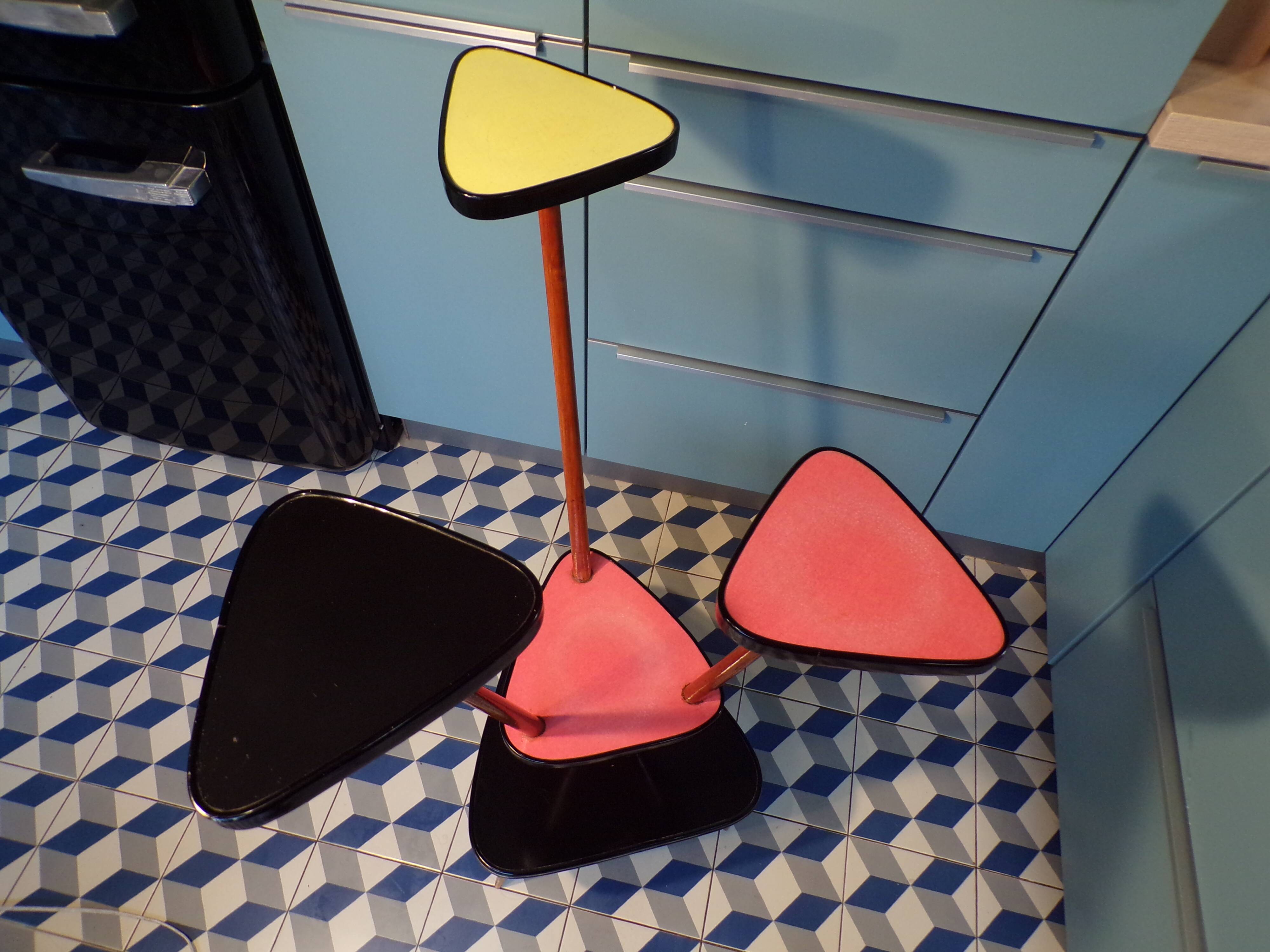 Porte plante vintage en formica