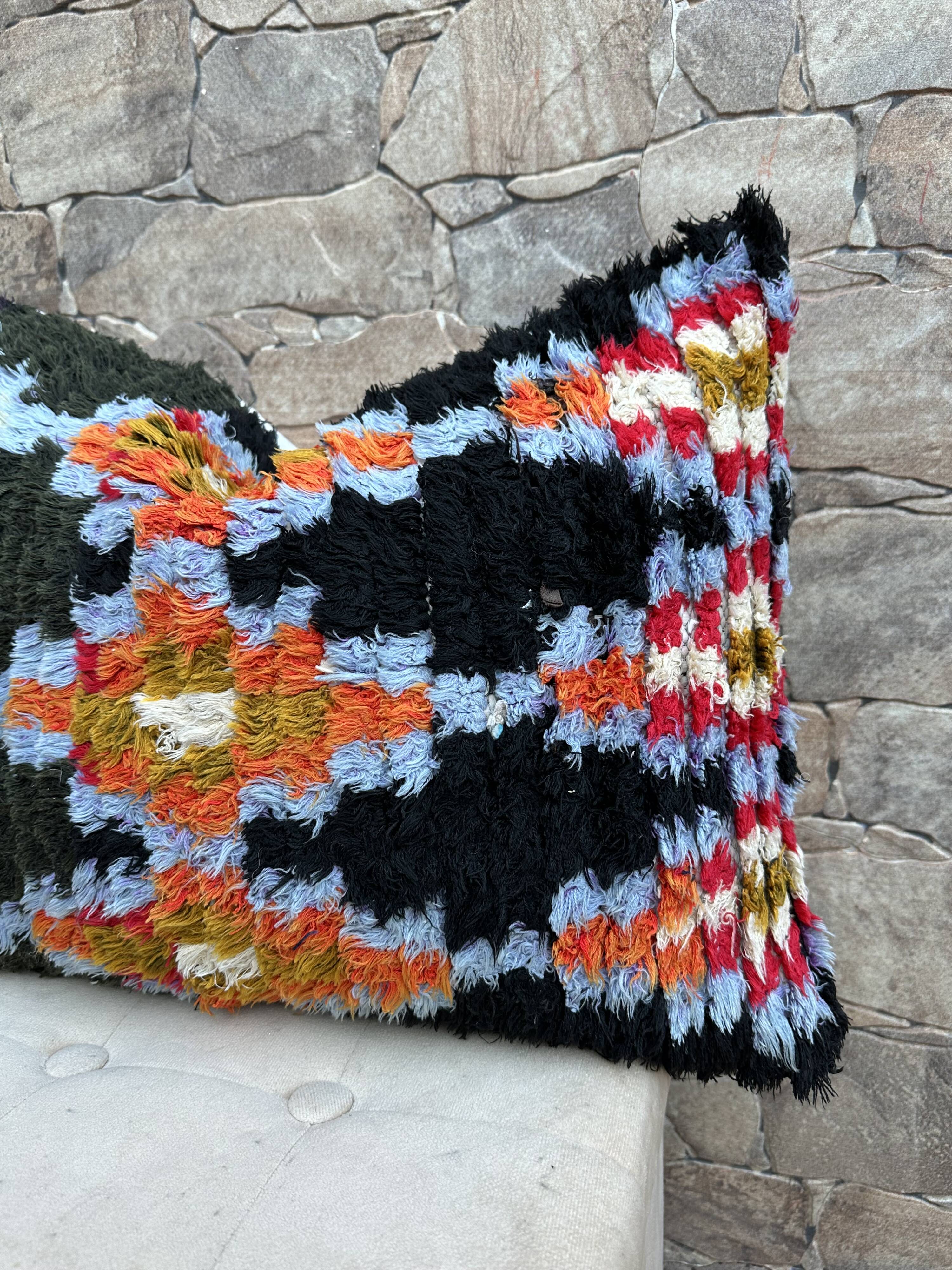 Beautiful vintage Berber Kilim cushion from Morocco