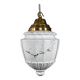 1930s Neoclassical British Opaline Glass & Brass Ceiling Pendant Lamp
