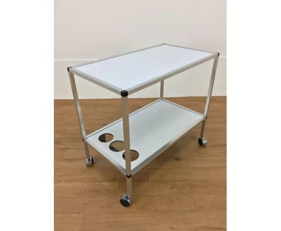 1970 minimalist serving in brushed aluminum reversible tray