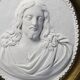 Religious wall medallion Christ plaster antique 19th century Louis XVI style 19th century