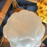 Vintage globe table lamp in art deco pressed frosted glass - circa 20