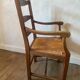 Cherry and straw armchair