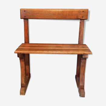 Old oak schoolboy bench