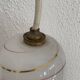Vintage 1960 red and gold opaline pendant light - 16 x 11 cm