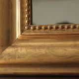 Gilded Louis Philippe mirror old with gold leaf, 126x90 cm
