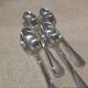 4 silver-plated metal soup spoons by Christofle Malmaison