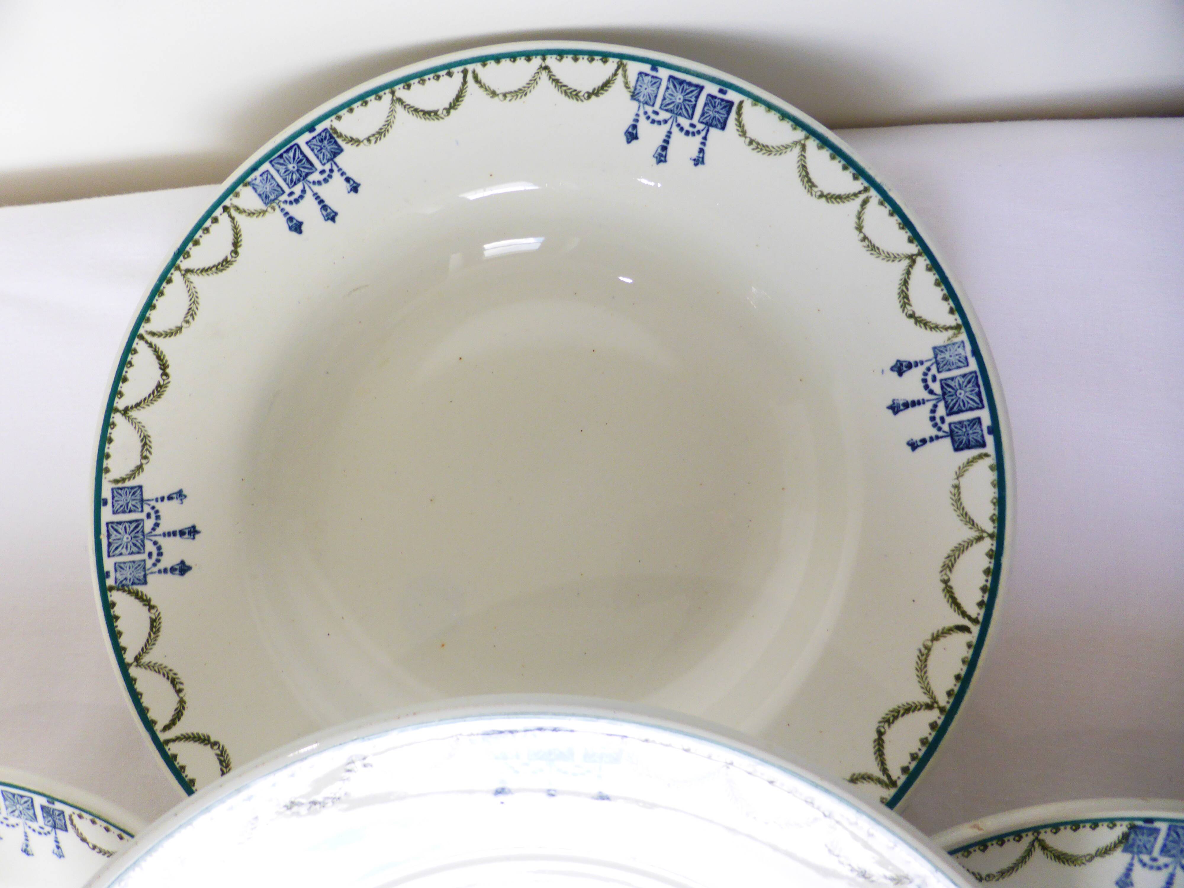 4 vintage deep plates from St Amand 220628