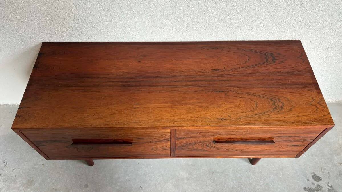Buffet vintage hifi en palissandre