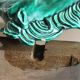 Green earthenware horse