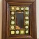 Ceramic and wood mirror from the 80s.